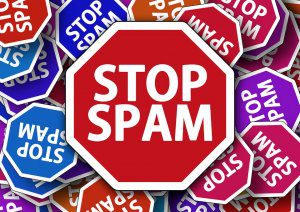 Stop Spam Stop Signs multi colored